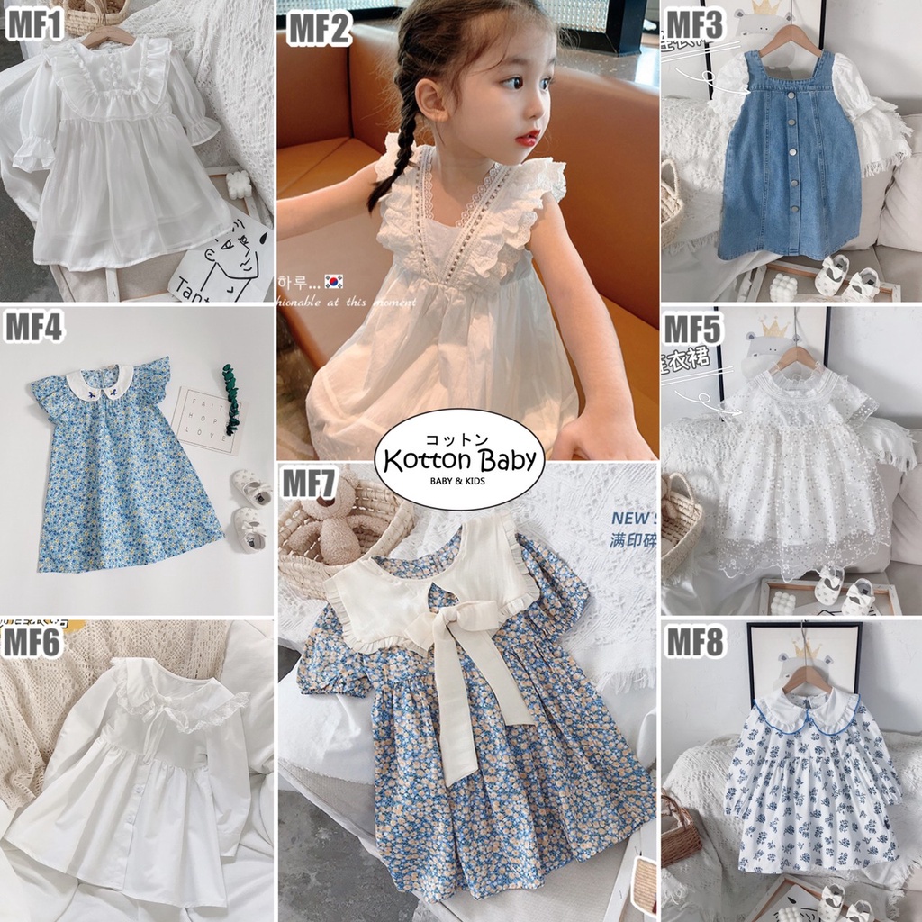 2-6thn | DRESS ANAK KOREA PESTA ELEGAN FORMAL PEREMPUAN catalog MDD MF MD