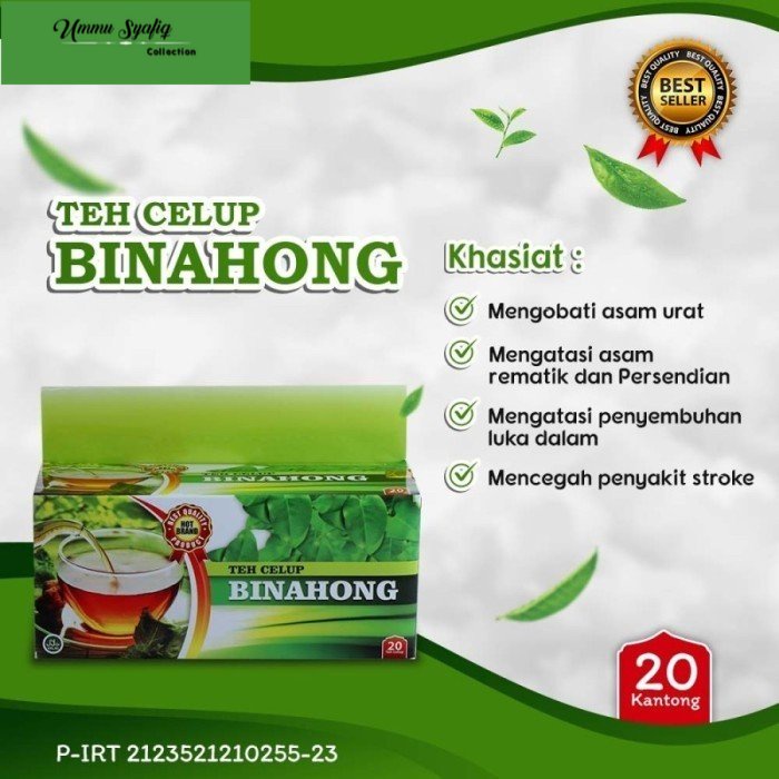 

Teh Celup Binahong Teh Celup Herbal Darusyifa isi 20 sachet