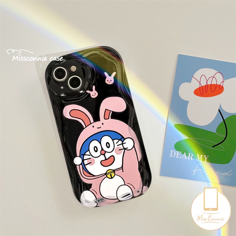 Soft Case Puppy Lucu Untuk Realme C35 C21Y C15 C11 C25Y C53 C55 C20 5s 5i 9i 7i 5 6i C25 C12 C3 C25s C30 C20A C3 C21 C17 C31 C1 Kartun Doraemon Kelinci 3D Bergelombang Lengkung Penutup Tepi