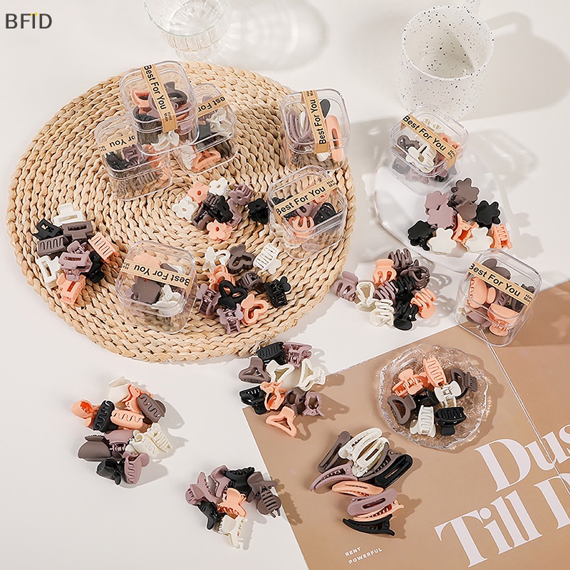 [BFID] 1set Fashion Morandi Frosted Cakar Rambut Kecil Untuk Wanita Mini Barrette Hair Clip Gadis Kreatif Hairclip Lucu Hairpin Hiasan Kepala [ID]