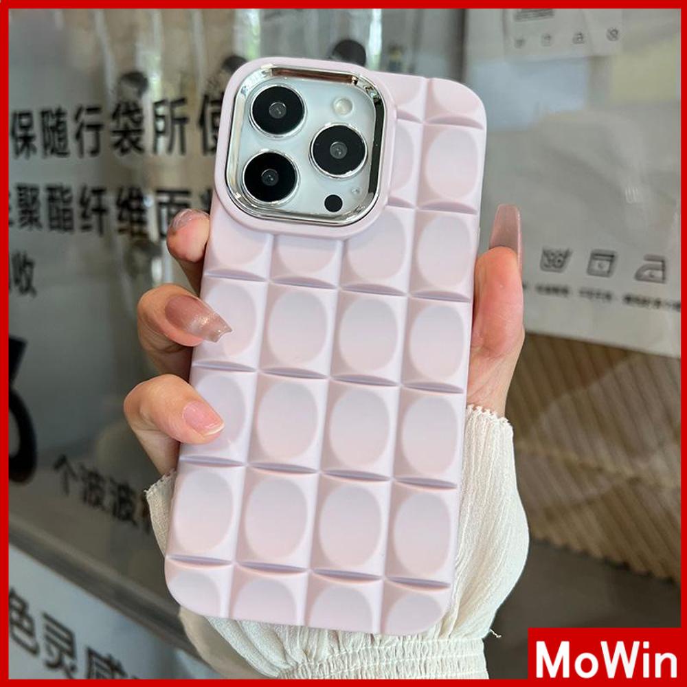 For iPhone 14 Pro Max iPhone Case Convex Plaid Plain TPU Soft Case Shockproof Simple Pink Black Blue Gray Compatible with iPhone 13 Pro max 12 Pro Max 11 XR 8Plus 7Plus 6Plus