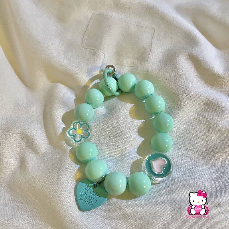 IPHONE Gelang Tangan Akrilik Gadis Korea Gantung Universal Gelang Untuk Iphone14 13 12 11 Pro Max MiNi Lucu Warna-Warni Manik Bulat Telepon Rantai