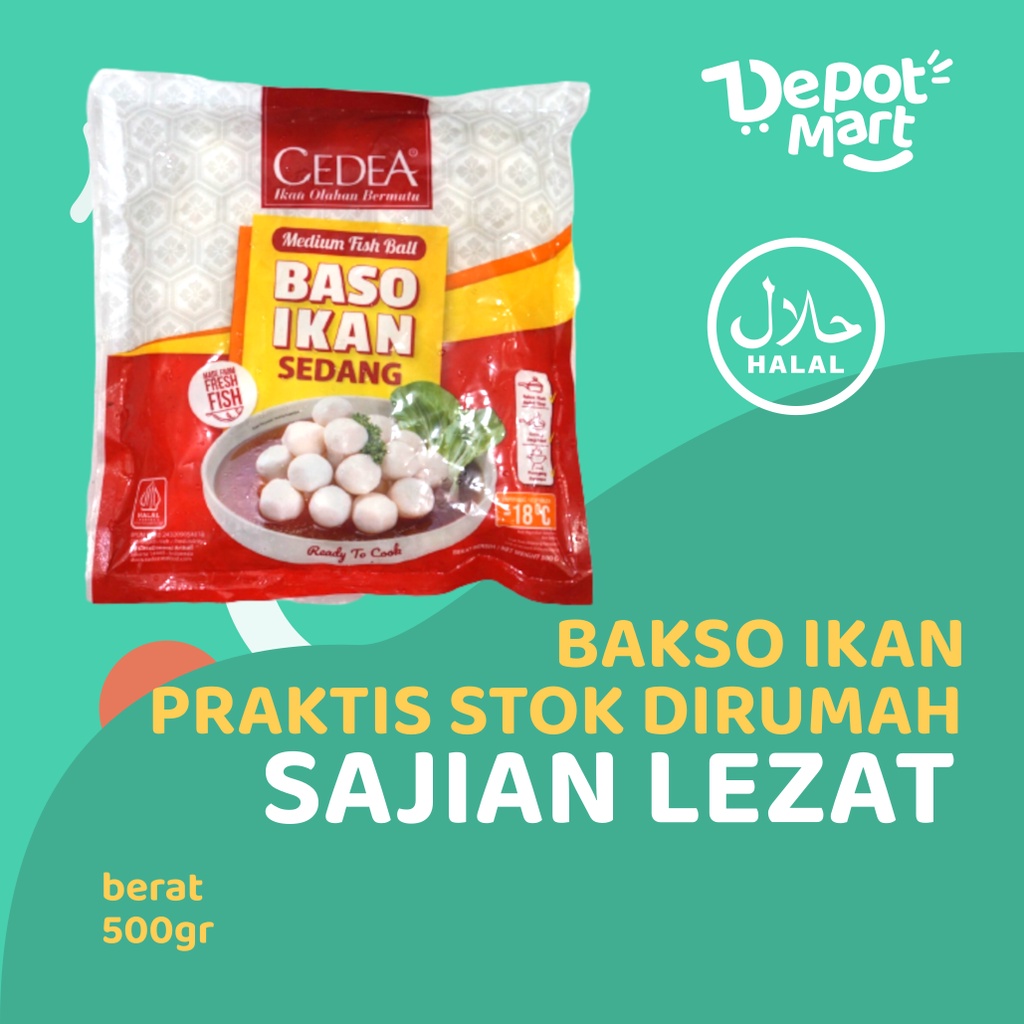 

Cedea Bakso Ikan 500 Gr Fish Ball - Olahan Ikan Untuk Bahan Lok Lok dan Sate Seafood