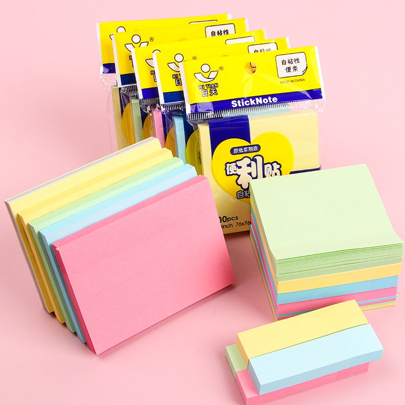 MEMO STICK / STICKIE NOTE / STICKY NOTE POLOS 4 WARNA KOTAK 76*76 MM