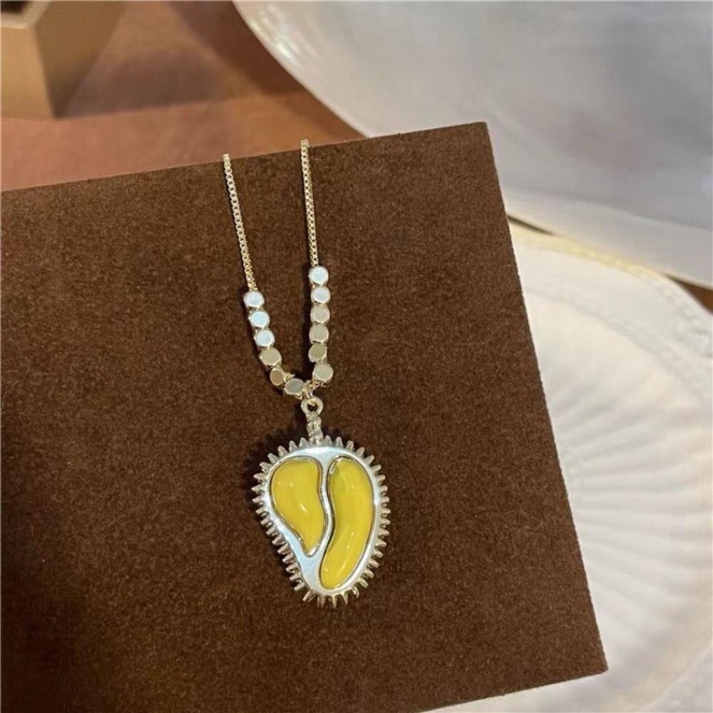 Mxbeauty Liontin Durian Menyegarkan Pasangan Perhiasan Hadiah Unik Alloy Fashion Kalung Untuk Wanita