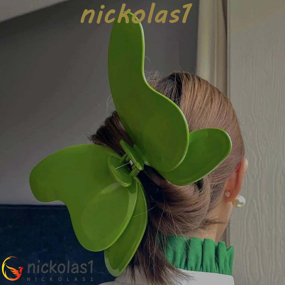 Nickolas1 Kupu-Kupu Rambut Cakar Retro Vintage Desain Fashion Ukuran Besar Geometris Ganda Kupu-Kupu Musim Dingin Dan Musim Gugur Hiu Ambil Klip