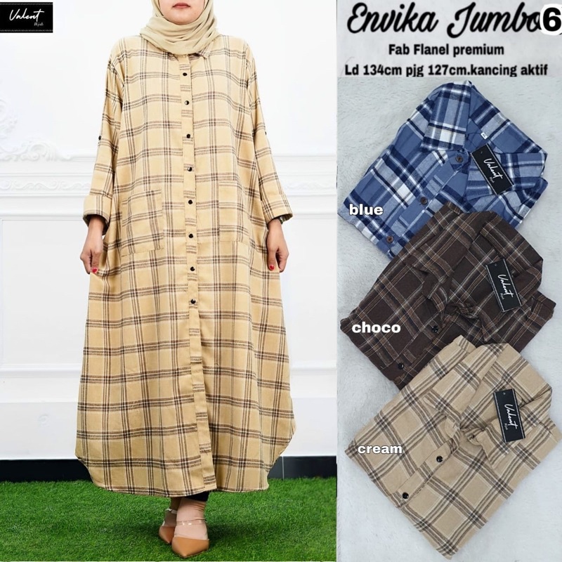 ENVIKA JUMBO • JUDIS MAXY ORI VALENT | (Ld Jumbo) Flanel Premium