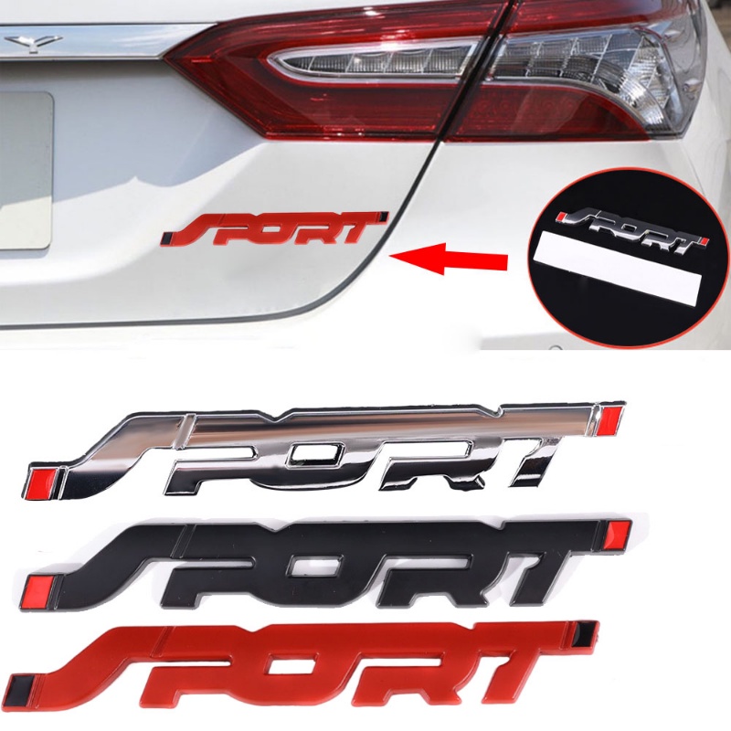 Universal Sport Surat Lencana Mobil Perekat Diri Decal/ DIY Tahan Air Tahan Aus Bemper Bagasi Mobil Stiker Hias