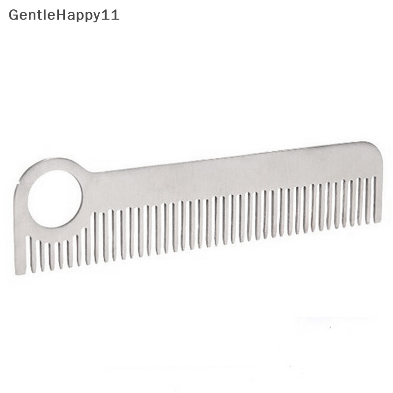 Gentlehappy  Sisir Rambut Praktis Unisex Titanium/Stainless Steel Perawatan Kesehatan Tactical Pocket id