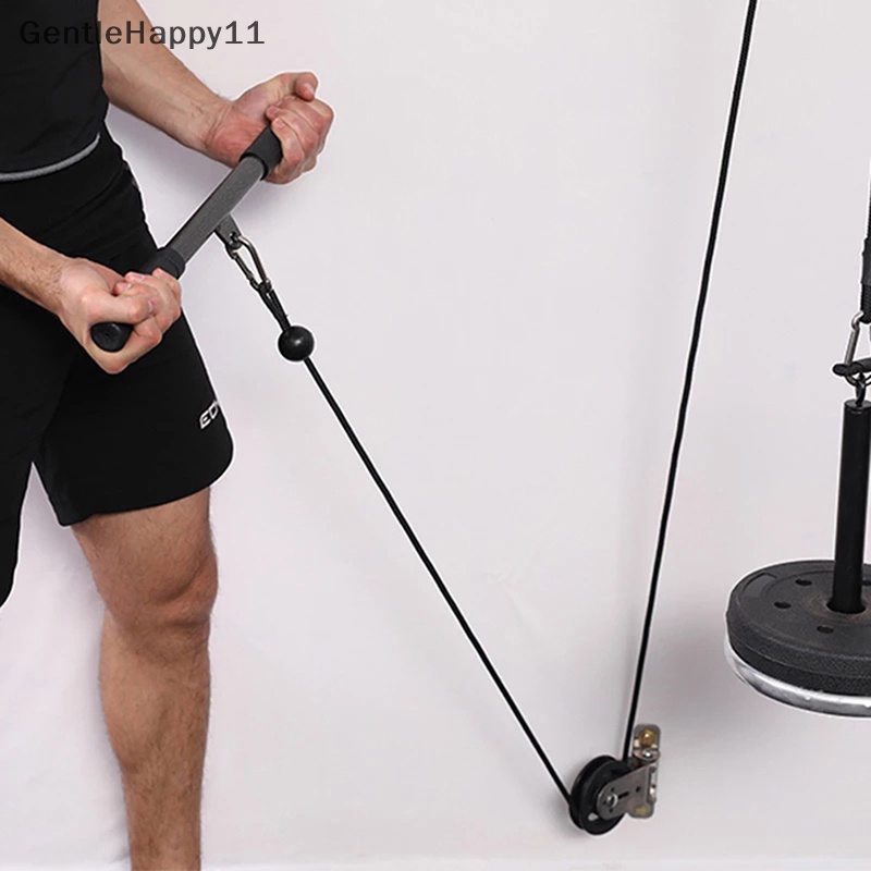 Gentlehappy Tempel Dinding Gym Rumah Rotag Silent Pulley DIY Lat Angkat Kabel Sistem Roda id