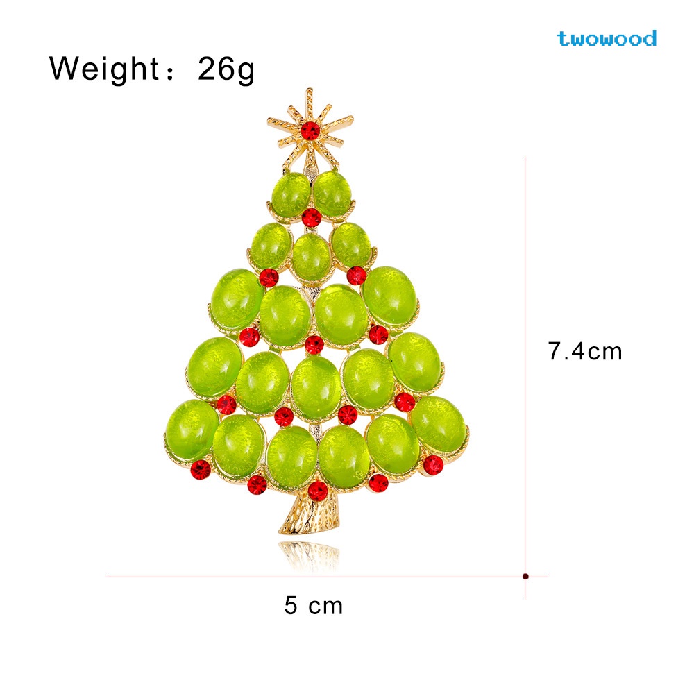 Twowood Eropa Dan Amerika Pohon Natal Baru Bros Atmosfer Korsase retro high-end anti-Cahaya Perhiasan Aksesoris Bros