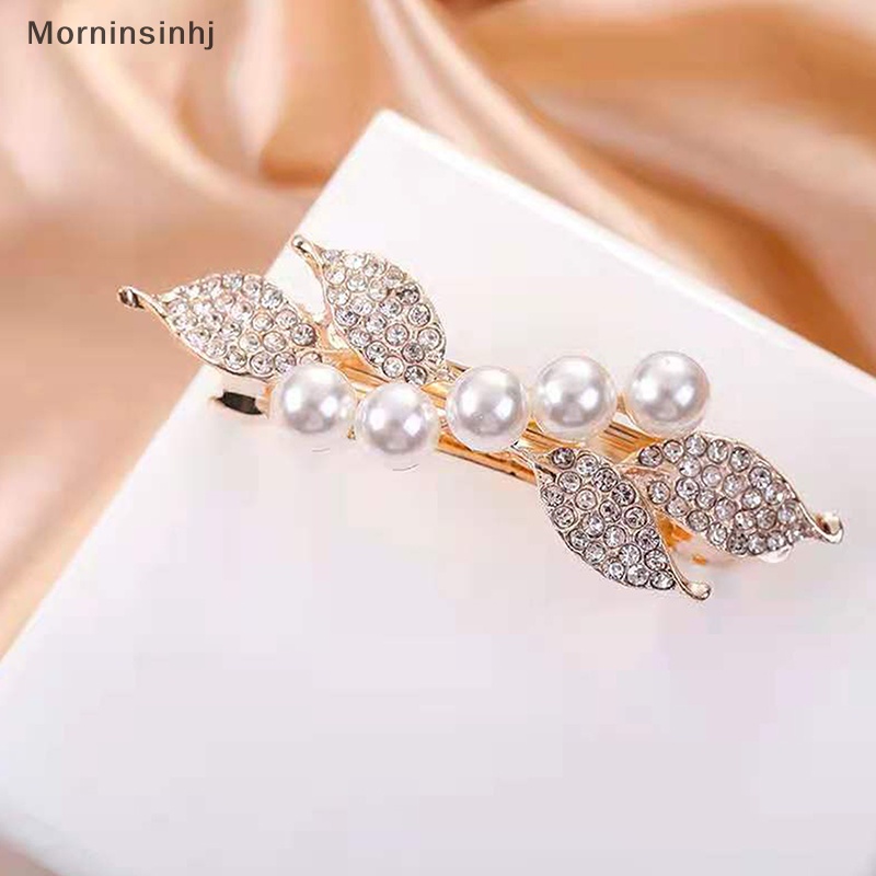 Mornin Kristal Mutiara Busur Jepit Rambut Untuk Wanita Aksesoris Rambut Berlian Imitasi Jepit Rambut Busur Elegan Hair Clip Barrette Untuk Pernikahan Hiasan Kepala id