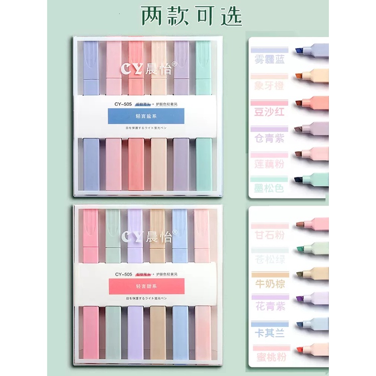 Pena Stabilo Aesthetic Highlighter Warna Soft Lembut Berkualitas 2 in 1 Sketch Marker Pen Art Painting Spidol Pastel Warna Ringan Stationary Kit