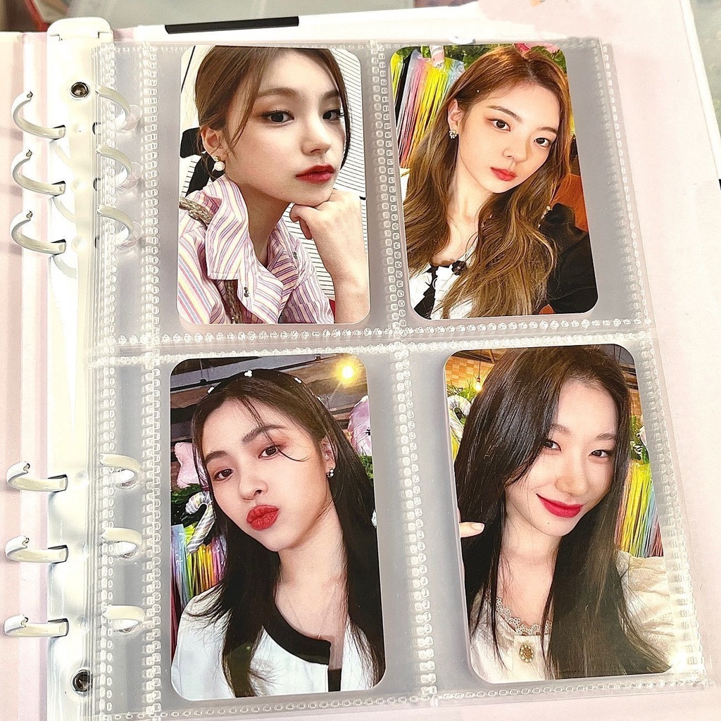 Korea A5 Transparan photocard binder 6-lubang loose-leaf ins notebook photocard holder