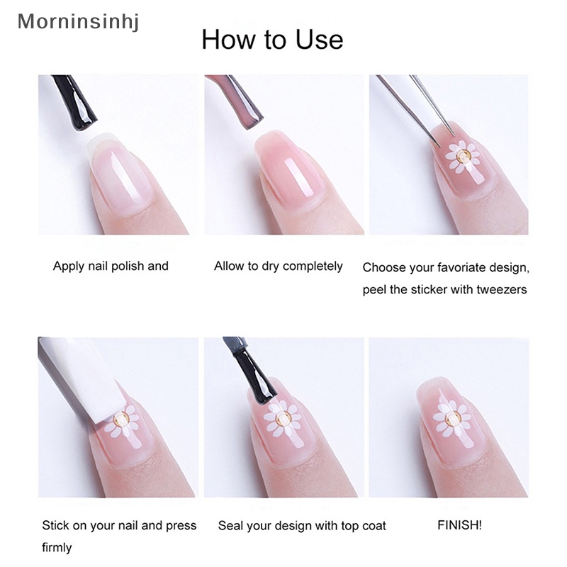 Mornin 5D Timbul Warna-Warni Daun Teratai Ikan Kecil Lembut Relief Nail Art Stiker DIY id