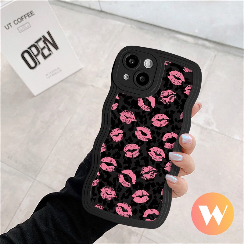 Casing Cinta Hati Graffiti Vintage Kompatibel Untuk IPhone 7Plus XR 7-6s 8 6 14 Plus X XS Max SE 2020 11 13 12 14 Pro Max Retro Motif Leopard Lembut Tpu Wavy Edge Phone Cover