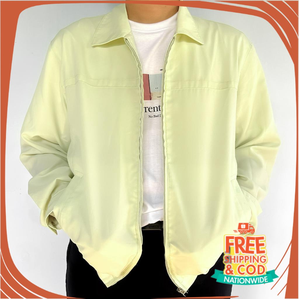 JAKET VINTAGE OOTD FESTIVAL REMAJA/ Jaket Casual Vintage Harrington Tracktop - Indian Hijau