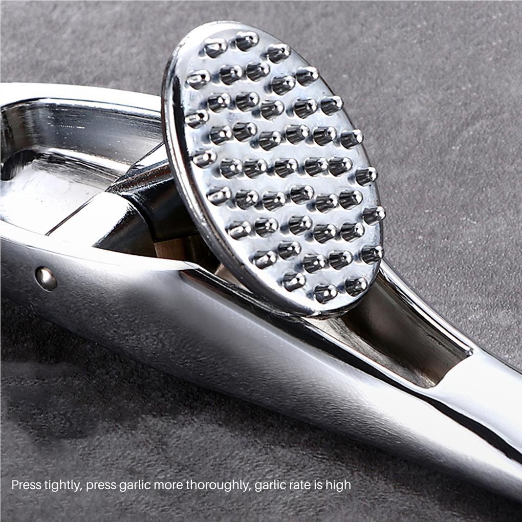 Garlic Press Manual Mincer Zinc Alloy Masak Penghancur Bawang Pemeras Alat Rajang Dapur Restoran Toko Snack