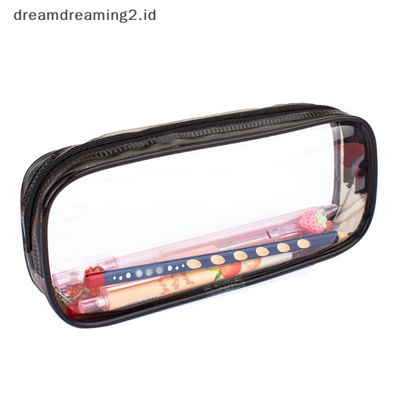 (drea) 1pc Siswa PVC Brush Pensil Case Pouch Wanita Tas Kosmetik Makeup Zipper Bag //