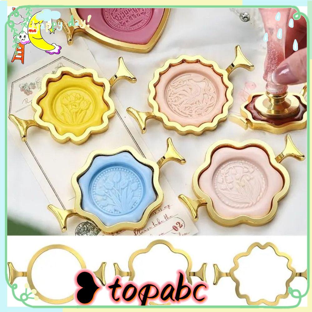 TOP Cetakan Segel Lilin Mudah Digunakan Warna Emas Tahan Lama Round Wax Sealing Mold