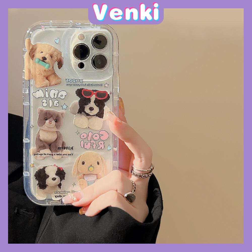 VENKI - Untuk iPhone 11 Case Bening Phone Case TPU Soft Shell Kantong Udara Tahan Guncangan Perlindungan Kamera Hewan Kartun Lucu Kompatibel dengan iPhone 14 13 Pro Max iPhone 12 Pro Max XR XS 7 8