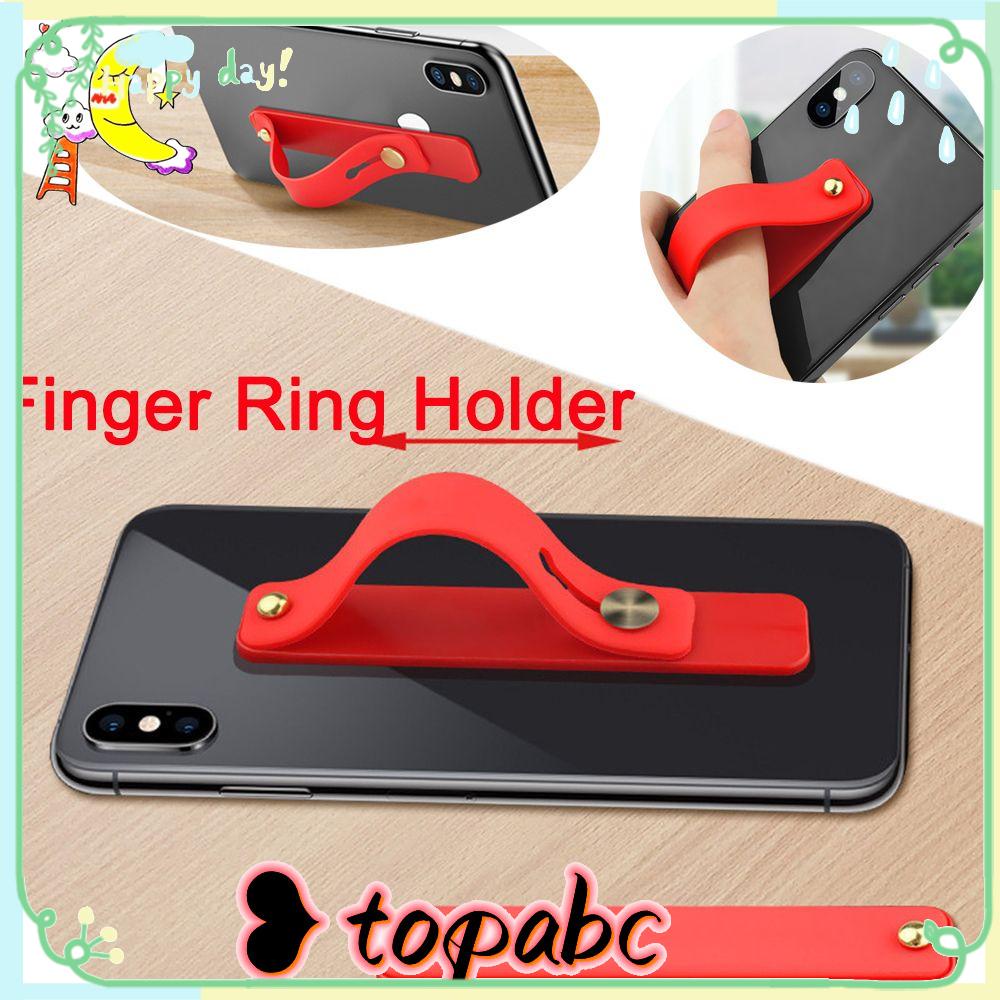 TOP Phone Holder Universal Hand Band Pegangan Silikon Berdiri