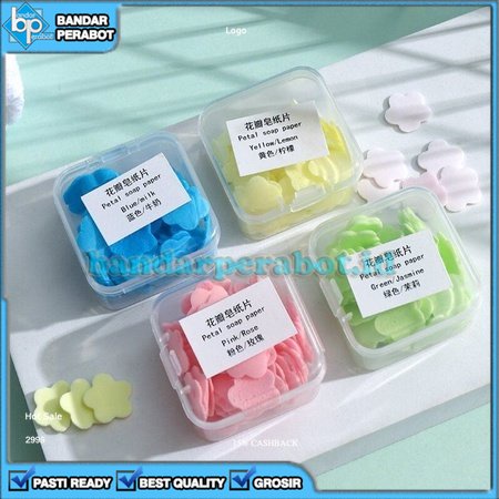 [BP] SABUN CUCI TANGAN KERTAS MINI MOTIF BUNGA SOAP TRAVELING TRAVEL PORTABLE MILTIFUNGSI SERBAGUNA