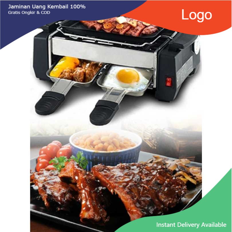 Alat Panggangan Elektrik Grill BBQ - Pemanggang Sate Daging Listrik