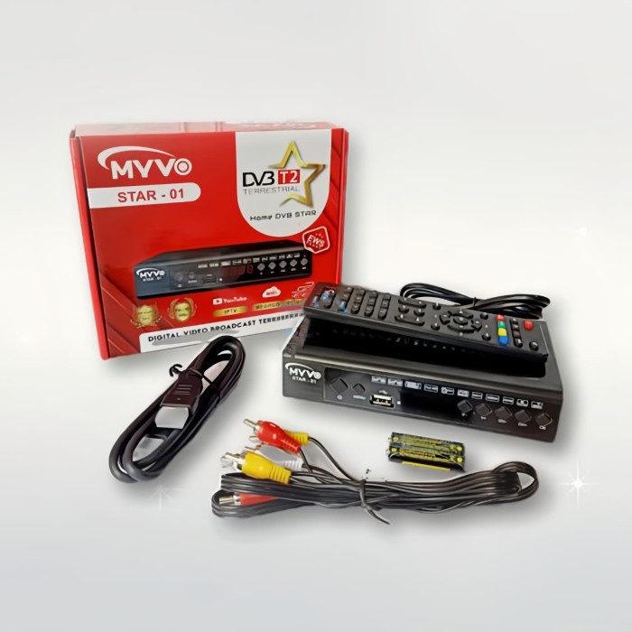 SET TOP BOX TV DIGITAL RECEIVER STB MYVO DVB-T2 STAR-01 YOUTUBE WIFI