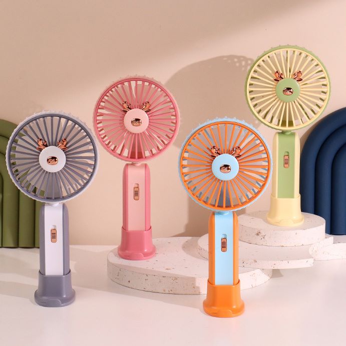 Kipas Angin  DD5612 Warna Warni Lucu Mini Genggam Rechargeable USB / Kipas Angin Mini Cute Karakter Free bublewrap - DD5612