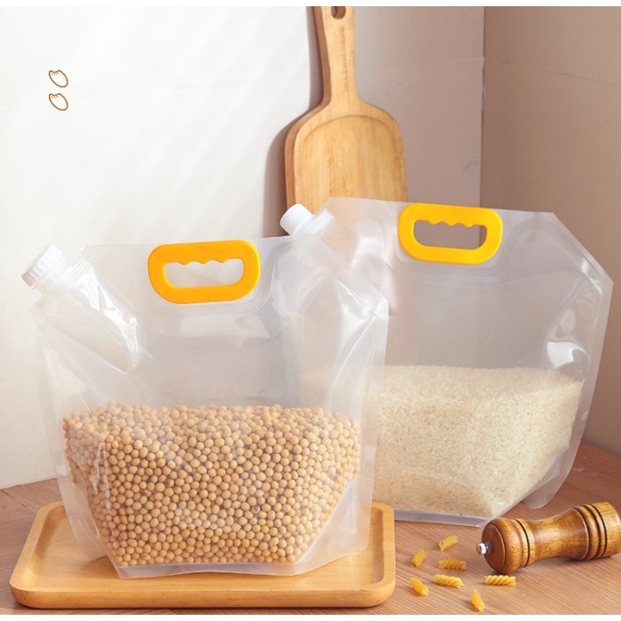 Plastic/Penyimpanan bahan makanan dengan mulut corong