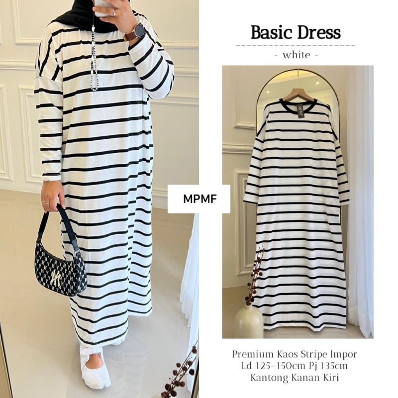 BASIC DRESS ORI MPMF | Ld125-150 Prrmium Kaos Stripe Impor