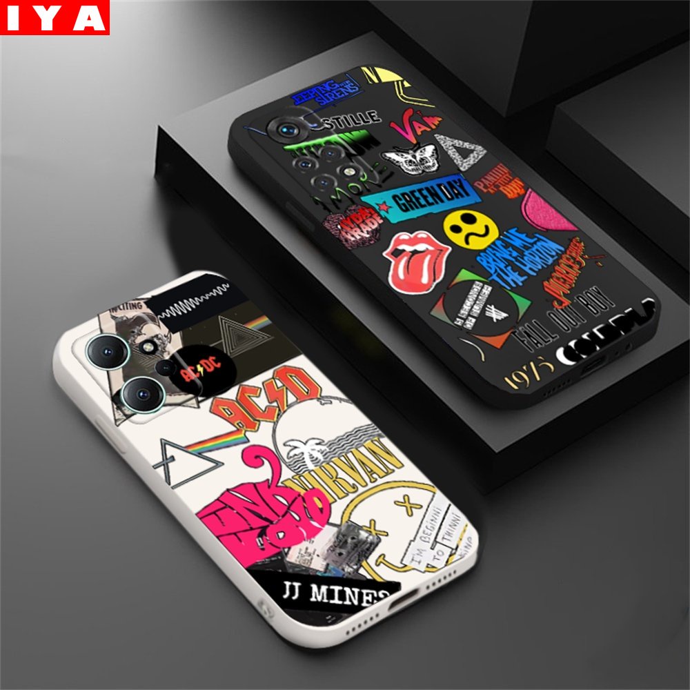 Redmi Note12 12 Pro 11S 11Pro Poco C40 Redmi 10C 10A 9C 9T Note10 5G Note 10S Note 9s Poco X5 F4 F4 GT M3 Pro X3 Pro NFC Fashion Color Blocking Tag Soft Silicone Phone Case Cover