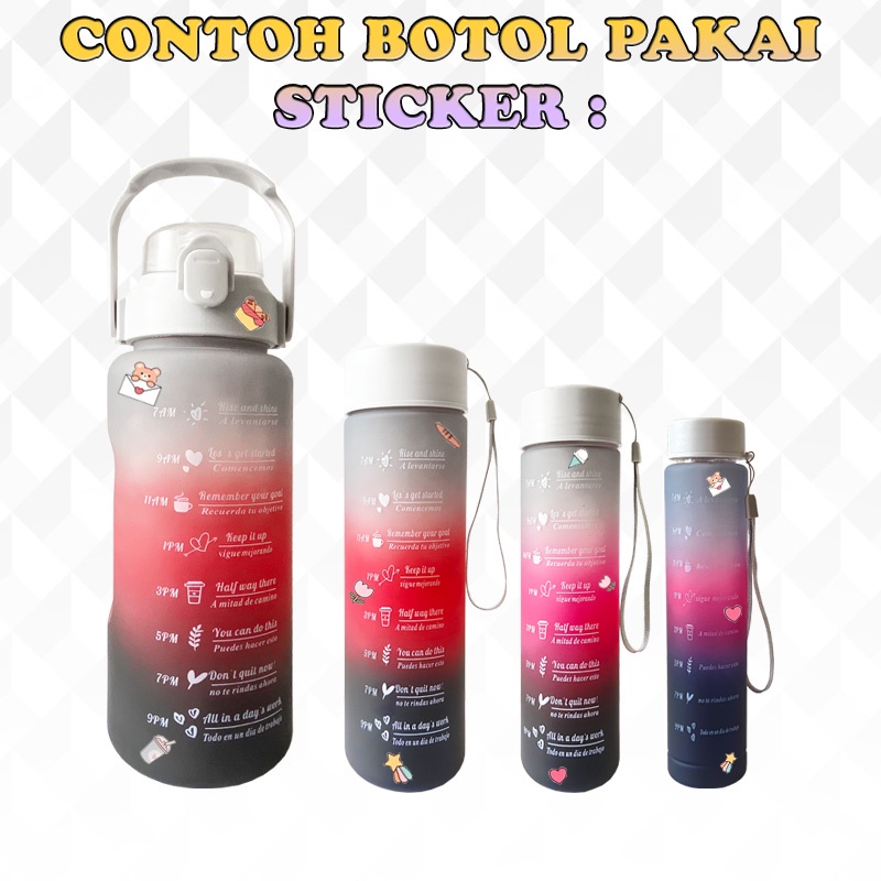 Botol Viral 4in1 Beranak 4 Gradasi 3 Warna 2L+900ml+500ml+300ml