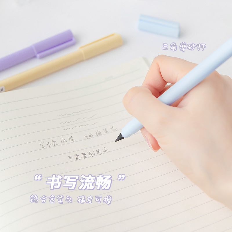 MMM Pensil Abadi Tak Bisa Habis Graphite Pensil Eternal Tanpa Isi Warna Macaroon Pencil Like Pen Untuk Sketsa Lukis Art Tidak Perlu Diasah Warna-Warni Lucu Murah Import