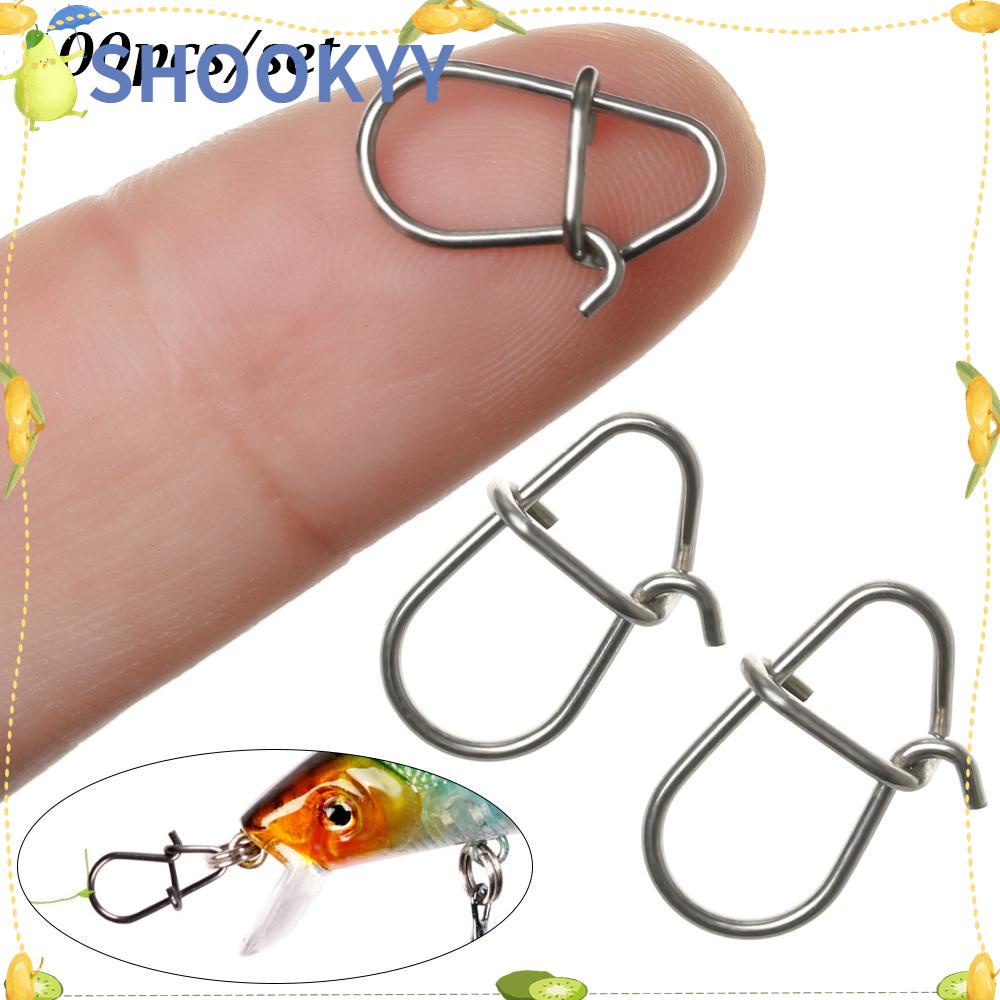 CHOOKYY 100 Pcs/ lot Memancing Gantung Snap Panas Kualitas Tinggi Cepat lock Stainless Steel Garis tackle Oval Split Rings