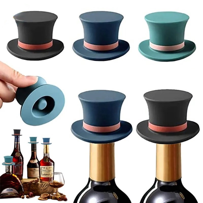 Kreatif portabel silikon Champagne Magic Cap botol Stopper / anggur disegel tahan debu segar-Keeping penutup botol / Bar alat dapur vakum disegel botol colokan