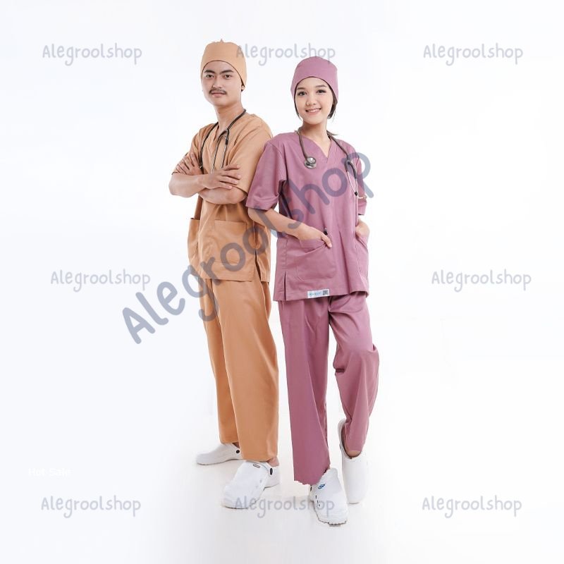 Doctor Scrub's set Baju OK Lengan Pendek series 'My Basic'