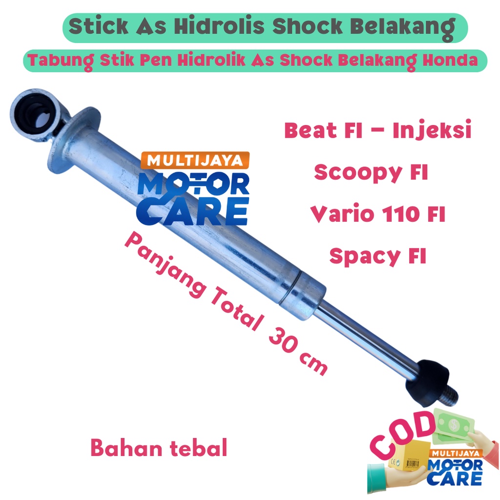 Tabung Stik As Hidrolis Shock Belakang Motor Matic Honda Beat F1 FI Injeksi Scoopy Vario Spacy FI Injeksi