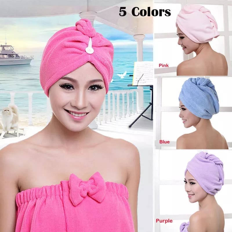 Handuk Rambut Magic Towel Handuk Keramas Hair drying Towel Cap