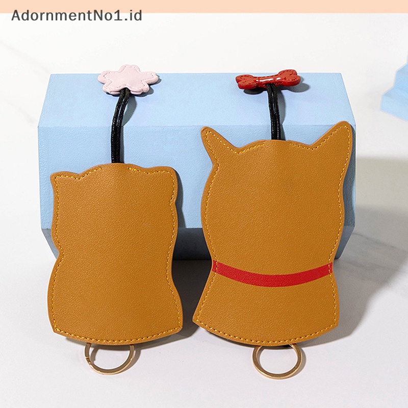 [AdornmentNo1] Kulit kreatif Shiba Inu Case kunci mobil kartun anjing rumah tangga tas kunci lucu Pull Key Cover pria wanita tempat penyimpanan kunci mobil tas penutup