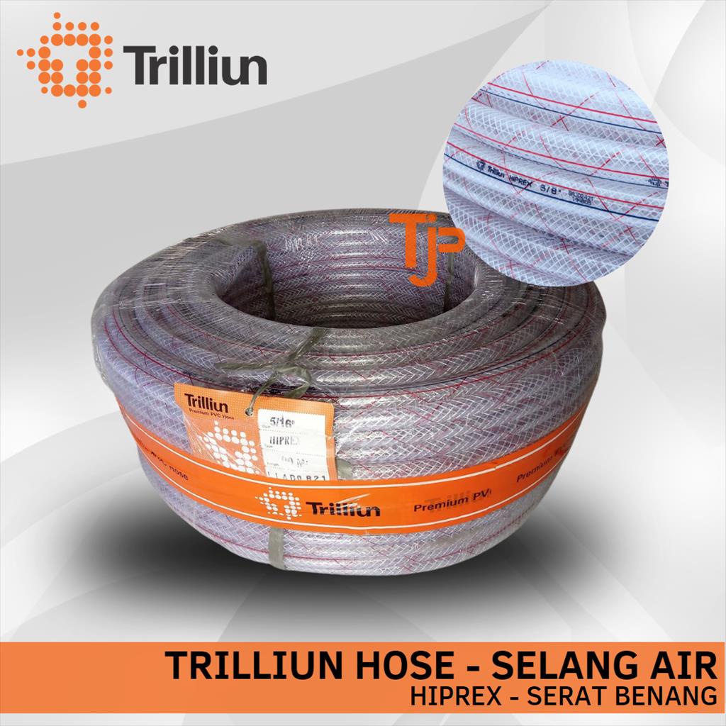 TRILLIUN HOSE / SELANG AIR HIPREX - SERAT BENANG 5/8&quot; ( 50 Meter )