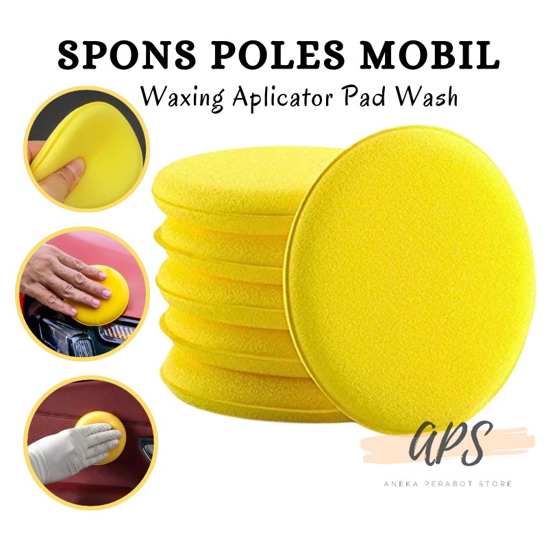 APS -I311- Busa Poles Mobil - Spons Poles Mobil Waxing Aplicator Pad Wash - Busa Spons Poles Untuk K