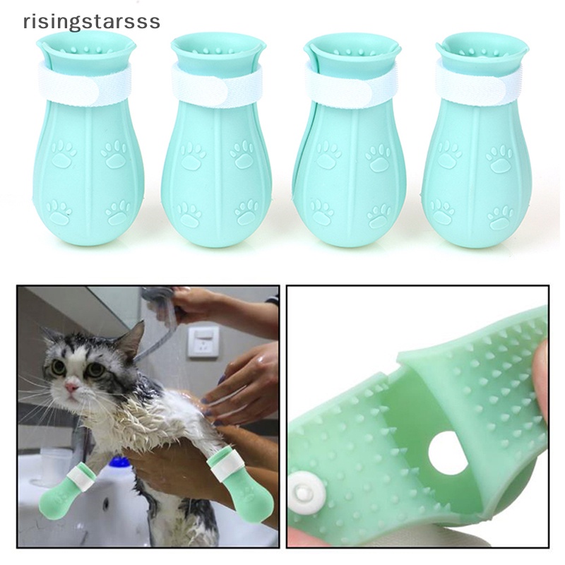 Penutup Cakar Kucing Outdoor Anti Mandi Besar Washing Cat Claw Cover Potong Kuku Foot Cover New