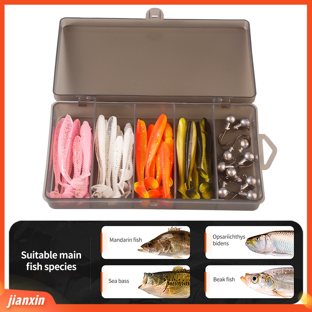 (In Stock) 1set Pemikat Pancing Semua Area Air Realistis Tajam Kait Dapat Digunakan Kembali Simulasi T Ekor Memikat Memancing Aksesoris Penggunaan Sehari-Hari