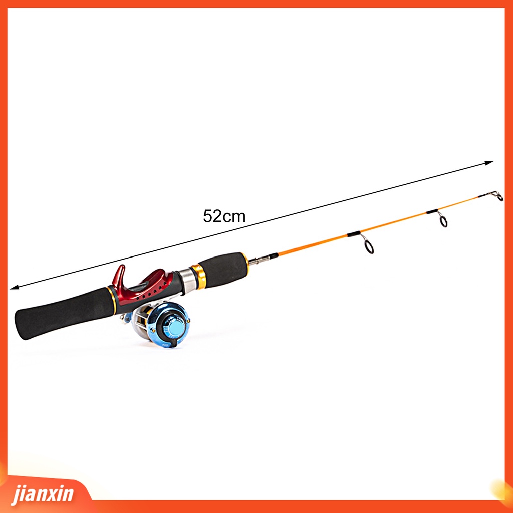 (In Stock) 1set Batang Udang Teleskopik Kekuatan Tinggi Memancing Luar Ruangan 52 cm Serat Kaca Es Lalat Pancing Alat Pancing