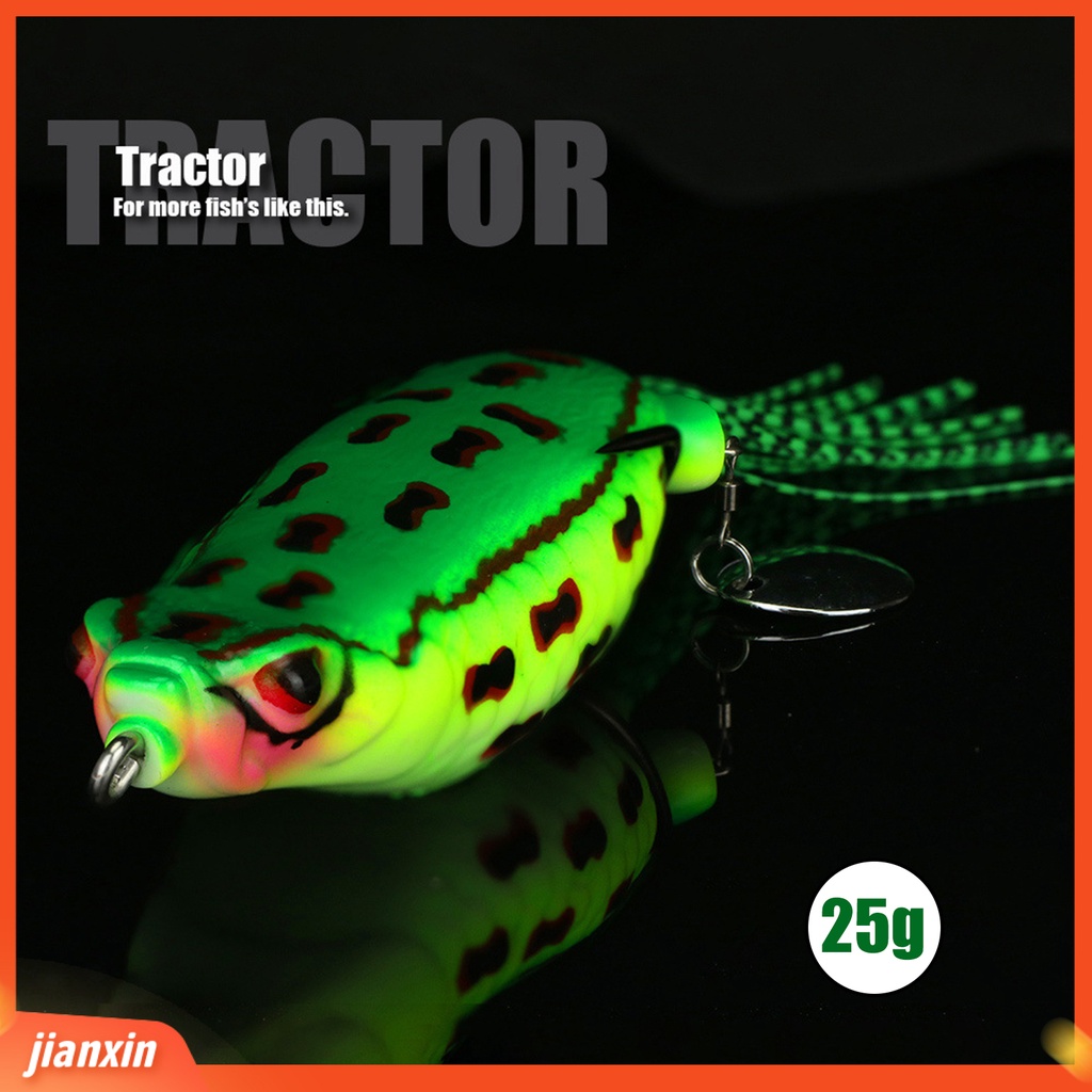 (In Stock) 9cm /25g Silikon Umpan Kodok Besar Warna-Warni Irisan Ganda Payet Lembut Buatan Umpan Katak Memancing Aksesori