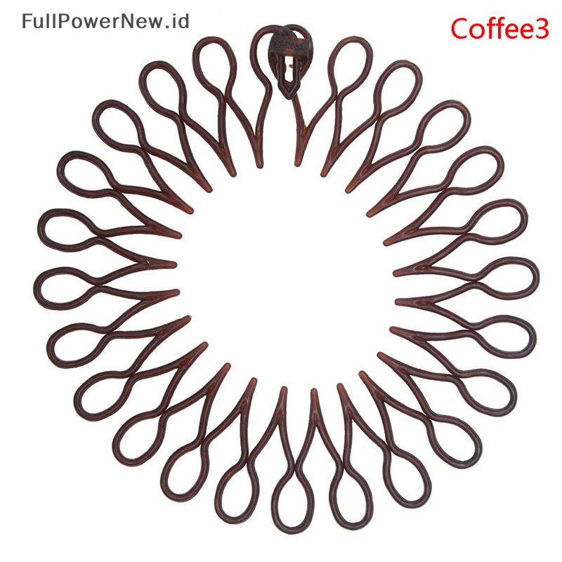 Power Wanita Plastik Lingkaran Penuh Stretch Diamond Flexible Sisir Gigi Headband Hair Band ID