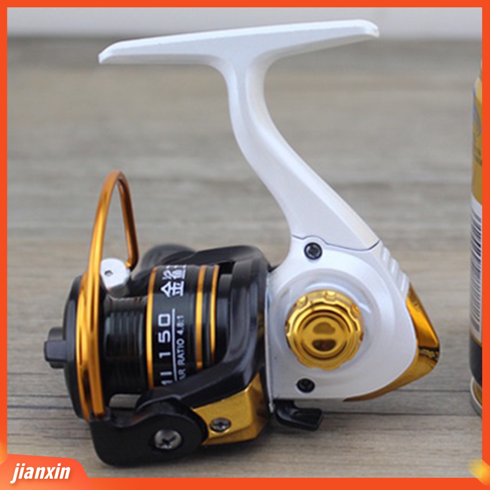 (In Stock) Mini Gear Ratio 4.8:1 10BB Folding Arm Spinning Reel Rock &amp; Lure Fishing Tackle