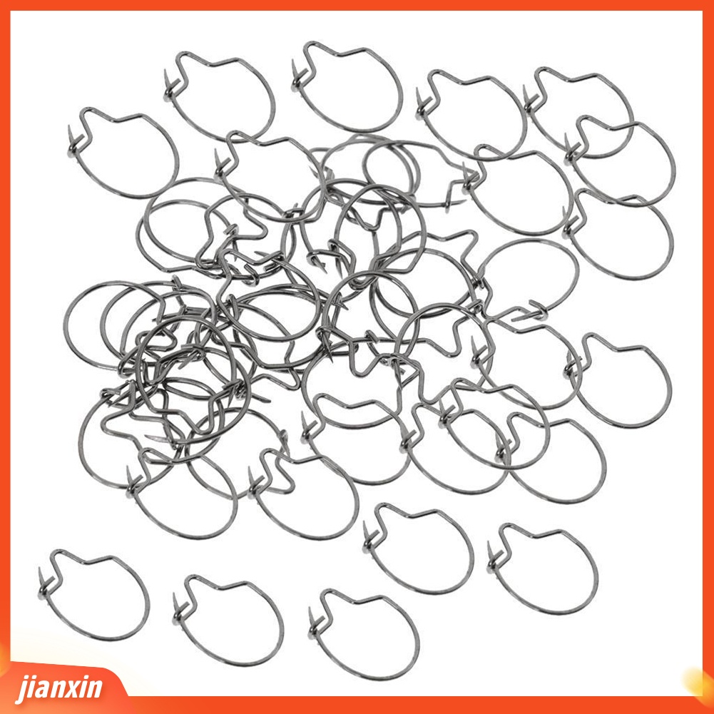 (In Stock) 20pcs S/M/L Stainless Steel Carp Fishing Maggots Klip Umpan Hook Tackle Tool